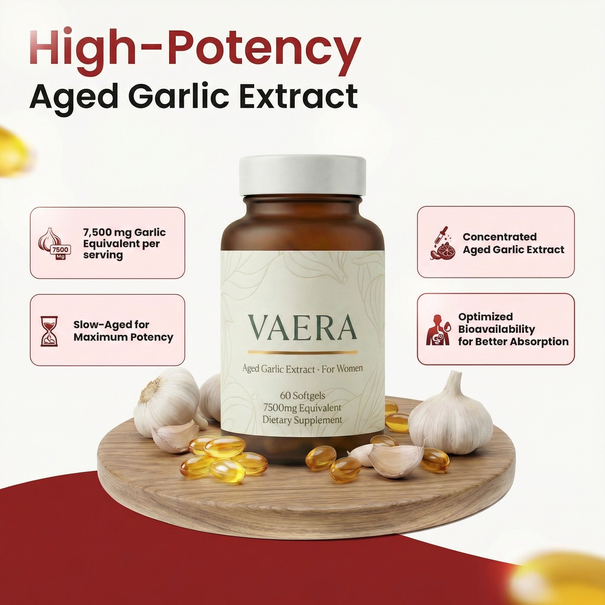 Vaera Aged Garlic Extract bottle
